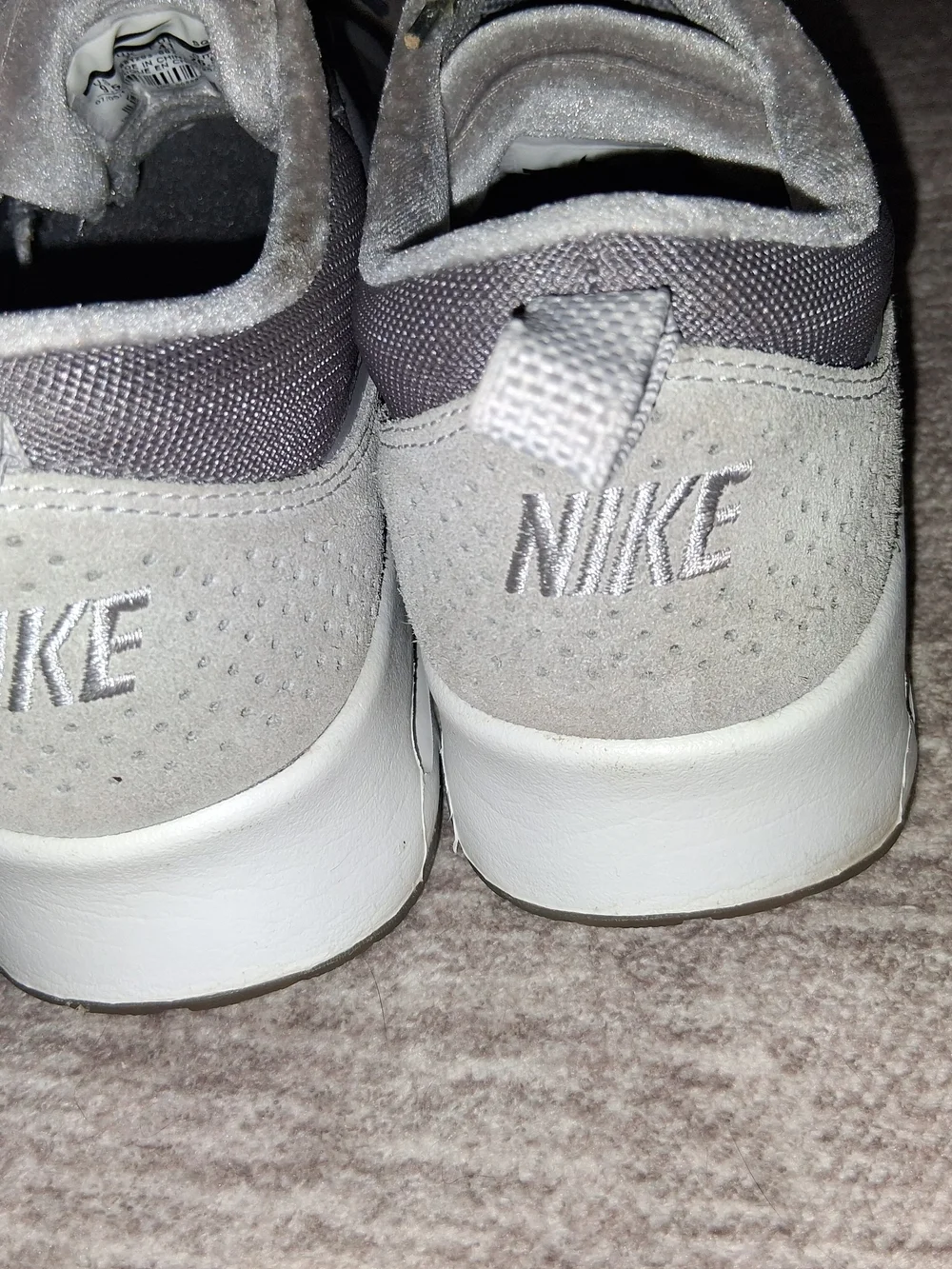 Nike Air Max Thea LX Gunsmoke Grey Velvet Sneakers